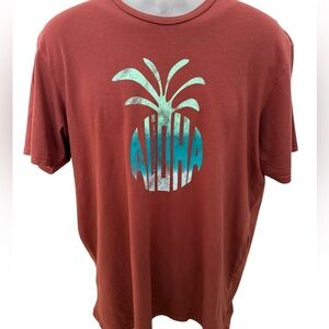 RIP CURL Aloha Pineapple Tropical Tee Shirt Standard Fit Men L Large